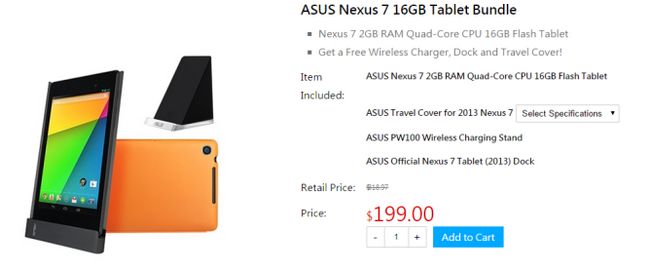 Fotografía - [Offre Alerte] Asus Nexus 7 Bundle comprend un nouveau Tablet 16 Go, Chargeur sans fil, Dock et la couverture Voyage Pour 199 $